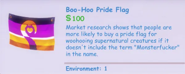 Simblreen Re-release: Boo-Hoo Pride Flag